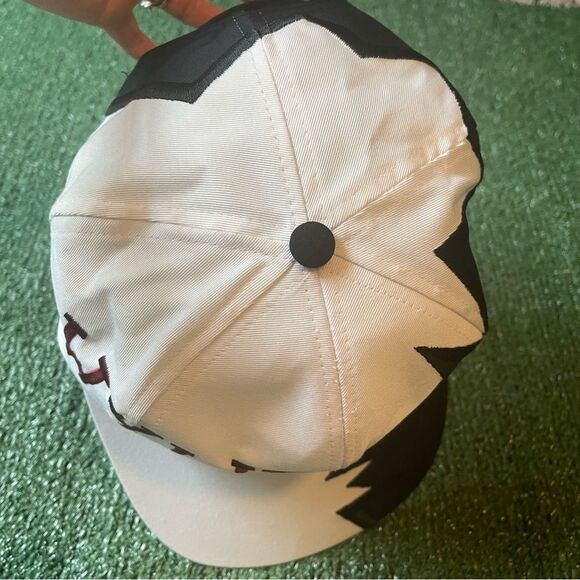 Vintage 90s Shark Tooth Wylie Pirates Adjustable Hat Cap - Picture 4 of 9